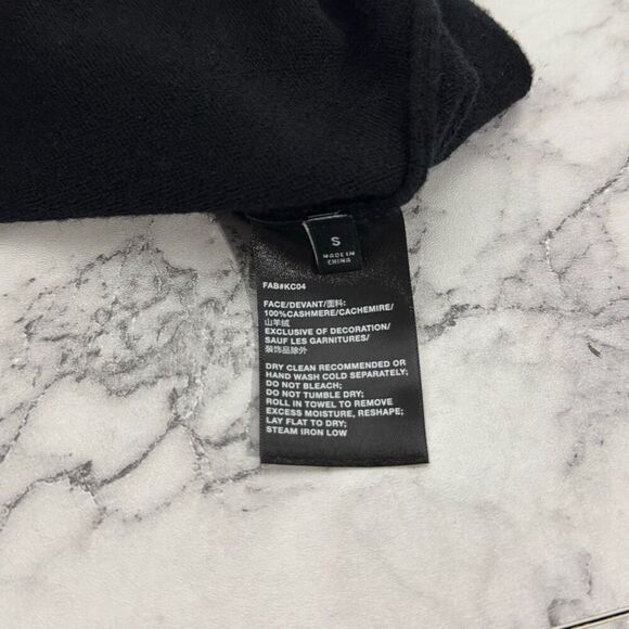 Lafayette 148 Black Cashmere Short Sleeve w/ Metallic Detail S - Picture 6 of 6